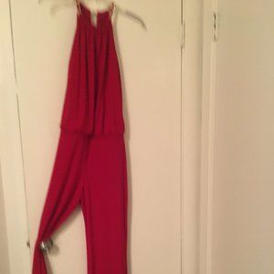 Laundry by Shelli Segal Red Jersey Jumpsuit